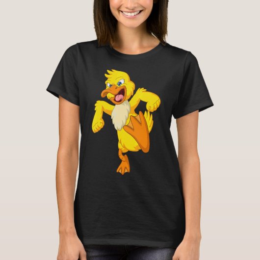 Gele eend Dieren Kinder eenden T-shirt (Voorkant)