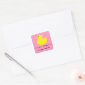 Gele eend - dit boek behoort tot vierkante sticker (Envelop)