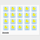 Gele eend - dit boek is van vierkante sticker (Vel)