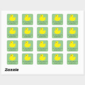 Gele eend - dit boek is van vierkante sticker (Vel)