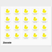 Gele eend - dit boek is van vierkante sticker (Vel)
