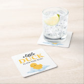 Gele eend een baby op de weg papier Onderzetter (Insitu)