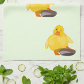 Gele eend keukenhanddoek - Kies kleur (Gevouwen)