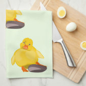 Gele eend keukenhanddoek - Kies kleur (Quarter Fold)