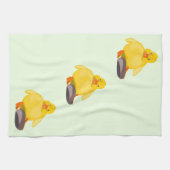 Gele eend keukenhanddoek - Kies kleur (Horizontaal)