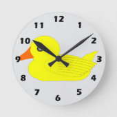 Gele Eend Ontwerp Ronde Klok (Voorkant)