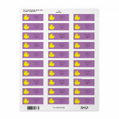 Gele Eend, paarse Kleur Etiket (Full Sheet)