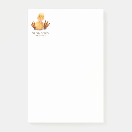 Gele Eend Speelse Knipoog Gelukkig Lach  Post-it® Notes (Voorkant)