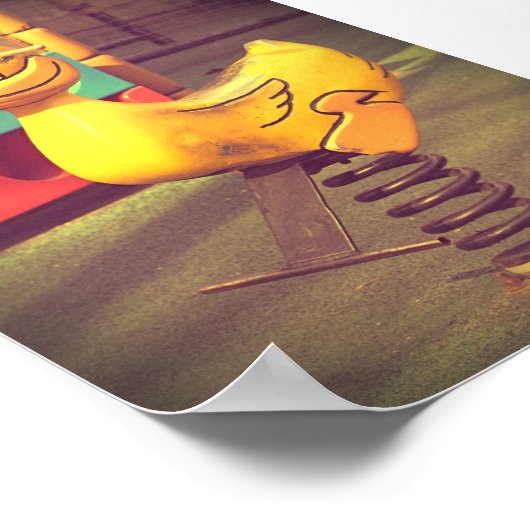 Gele Eend Speeltuin Attractie Poster (Hoek)