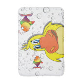 gele eend vis bubbels badkamer badmat (Voorkant Verticaal)