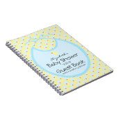 Gele eenden en Blue Baby Baby shower Guest Book Notitieboek (Rechterzijde)