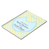 Gele eenden en Blue Baby Baby shower Guest Book Notitieboek (Linkerzijde)