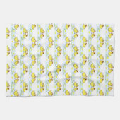 Gele eenden Floral Kitchen Hand Towel Theedoek (Horizontaal)