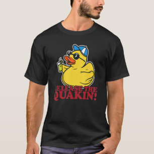 Gele eenden geven de makreel vrij. Grappig T-shirt