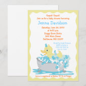 Gele eenden in Tub Baby shower Uitnodiging (Voorkant / Achterkant)