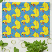 Gele Eenden Keukenhanddoek (Gevouwen)