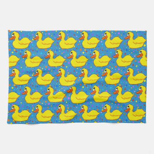 Gele Eenden Keukenhanddoek (Horizontaal)