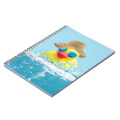 Gele eenden met zonnebril in water notitieboek (Linkerzijde)