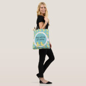 Gele Eenden op Teal Oma van Tweeling Tas (Op model)