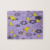 gele eenden paars patroon puzzel iedereen (Horizontaal)