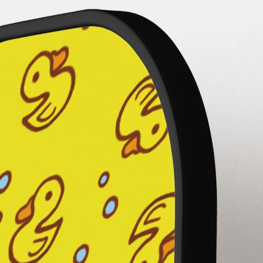 Gele eenden pickleball paddle (Links Detail)