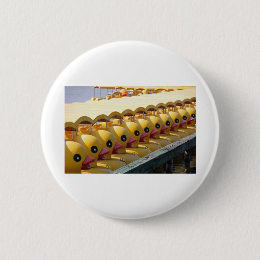 Gele Eenden Ronde Button 5,7 Cm (Voorkant)