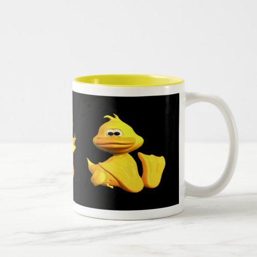 Gele eenden tweekleurige koffiemok (Rechts)