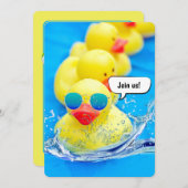 Gele eenden voor de goudpool kaart (Voorkant / Achterkant)