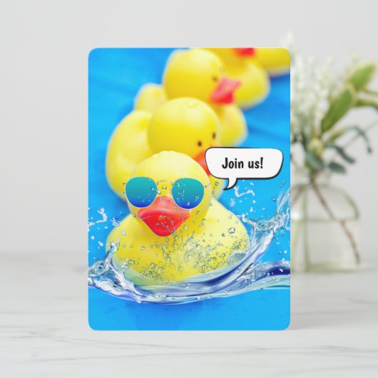 Gele eenden voor de goudpool kaart (Staand voorkant)