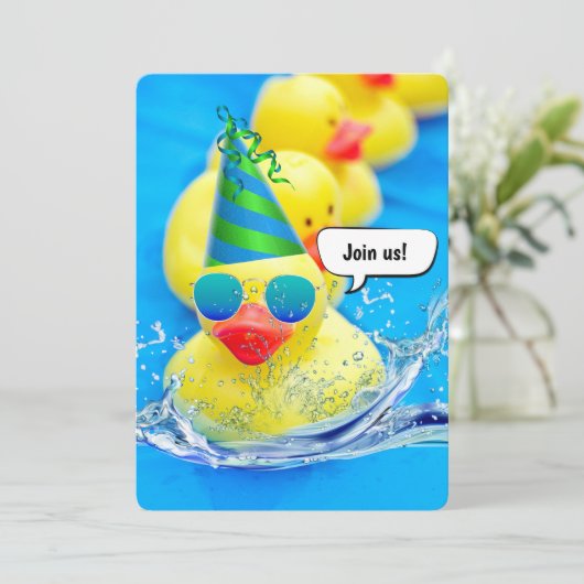 Gele eenden voor de goudpool kaart (Staand voorkant)