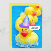 Gele eenden voor de goudpool kaart (Voorkant / Achterkant)