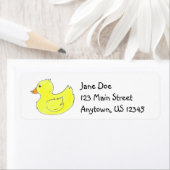 Gele eendenkuikens van rubber Ducky Duckie Labels (Insitu)