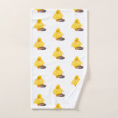 Gele eendje badhanddoeken Happy Dock Bad Handdoek (Handdoek)