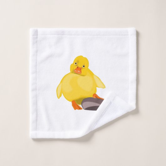 Gele eendje badhanddoeken Happy Dock Bad Handdoek (Wasdoekje)