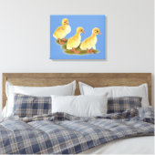 Gele Eendjes Canvas Afdruk (Insitu (Slaapkamer))
