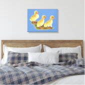 Gele Eendjes Canvas Afdruk (Insitu (Slaapkamer))
