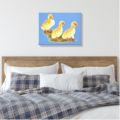 Gele Eendjes Canvas Afdruk (Insitu (Slaapkamer))