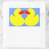 gele eendjes rechthoekige sticker (Tas)