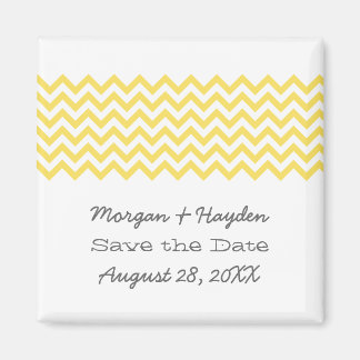 Gele Eenvoudige Chevron sparen de Magnet van de Da