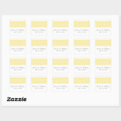Gele eenvoudige Chevron Wedding Stickers (Vel)