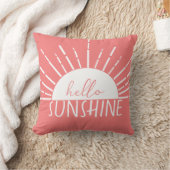 Gele eenvoudige Hallo zonneschijn Kussen (Deken)