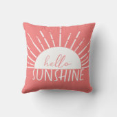 Gele eenvoudige Hallo zonneschijn Kussen (Achterkant)