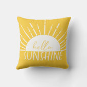 Gele eenvoudige Hallo zonneschijn Kussen (Achterkant)