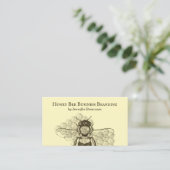 Gele eenvoudige honingraatbijen visitekaartje (Staand voorkant)