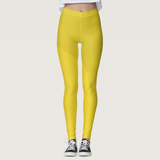 Gele, eenvoudige, moderne, coole, geometrische tre leggings (Voorkant)