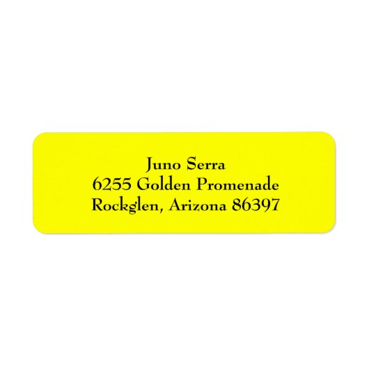 Gele Eenvoudige platin Return Address Labels (Voorkant)