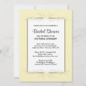 Gele Eenvoudigheids Bridal Shower Invitation Kaart (Voorkant)