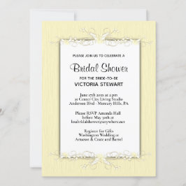 Gele Eenvoudigheids Bridal Shower Invitation Kaart