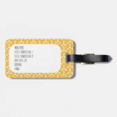 Gele egel Cute Woodland Animal Bagagelabel (Achterkant horizontaal)