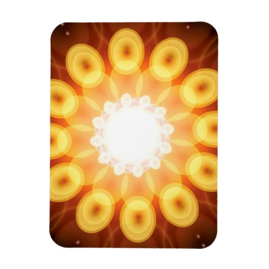 Gele eigeel in digitaal Abstract Magneet (Verticaal)